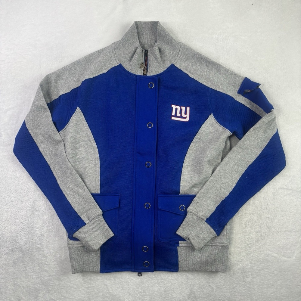 Touch By Alyssa Milano New York Giants Blue Full Zip LS Jacket Women's Large